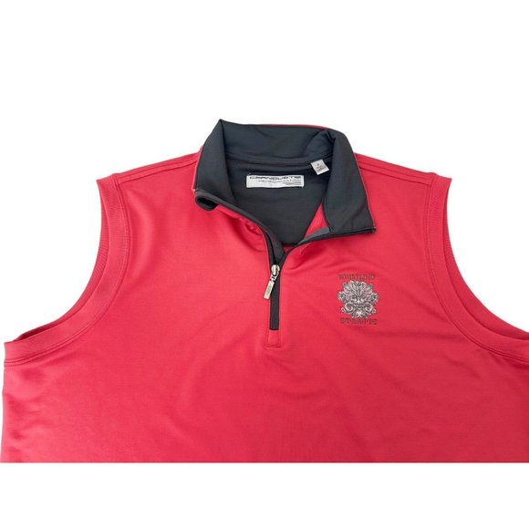 Carnoustie - Whistling Straits Embroidered Mens Medium Pink Quarter Zip Vest‎ - Picture 3 of 7